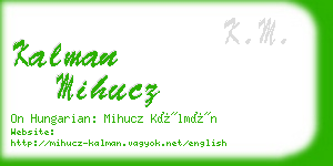 kalman mihucz business card